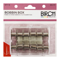 Birch Bobbin Box w/Bobbins