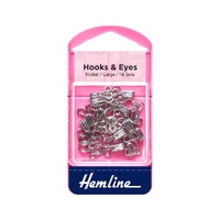 Hemline Hook & Eye - Nickel/Large/Size 3