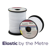 High Density Elastic 25mm White (by the metre)