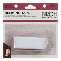 Hem Tape Iron On Bias 20mm x 5mt - WHITE