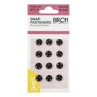 Snap Fasteners Black 7mm (0)