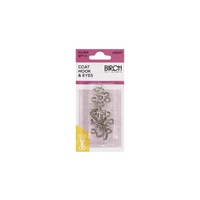 Coat Hook & Eyes Silver