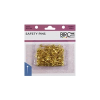 Safety Pins 22mm Qty 100 Gold