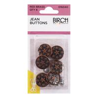 E.C. Birch Jean Buttons- Red Brass