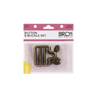 Button & Buckle Set 32mm Bronze