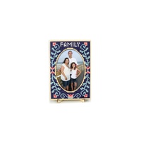 Cross Stitch Style - Wood Frame & Easel Rectangle