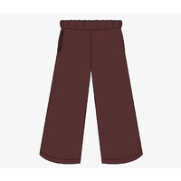 Fleecy Track Pant Brown - Open Cuff