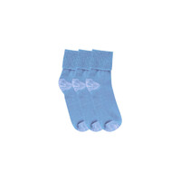 Saxe Blue School Socks 3pk