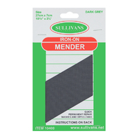 Sullivans Iron On Mending Patch 27cmx7cm - Dark Grey
